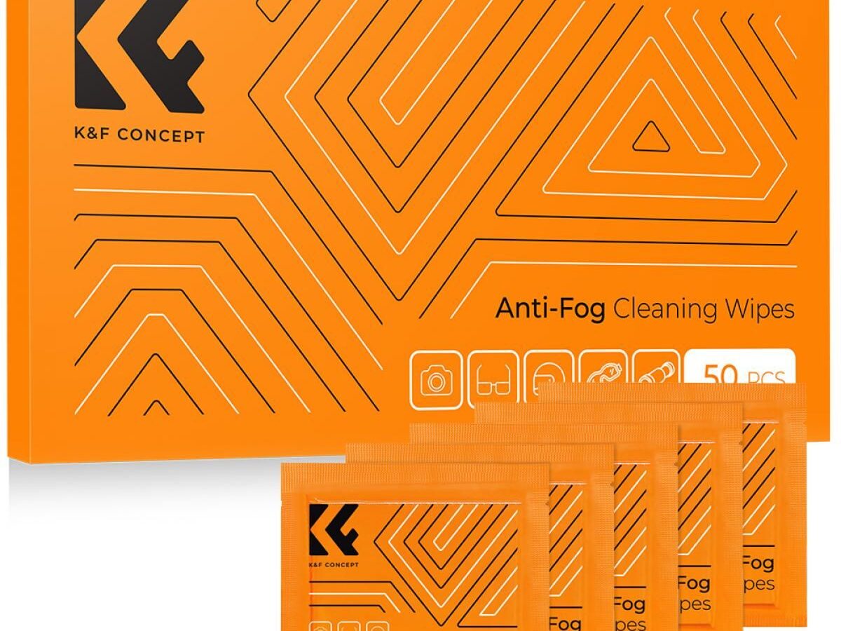 K&F Concept Anti Fog Cleaning Wipes, 10x15cm, 50pcs White (KF08.034)