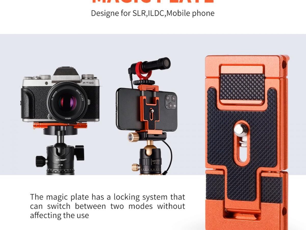 Alternative view of K&F Concept CA02 Arca Swiss Quick Release Plate for Camera and Smartphone ( KF31.027)