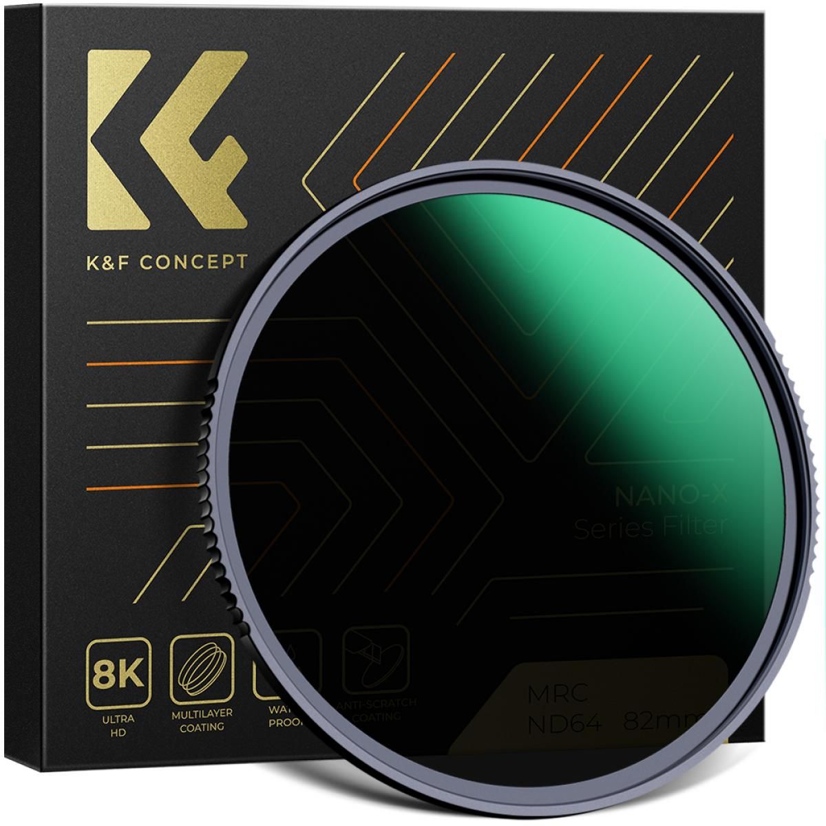 K&F Concept 52mm Nano-X ,Green Coated, Multi-Coated, Waterproof ND64 Filter