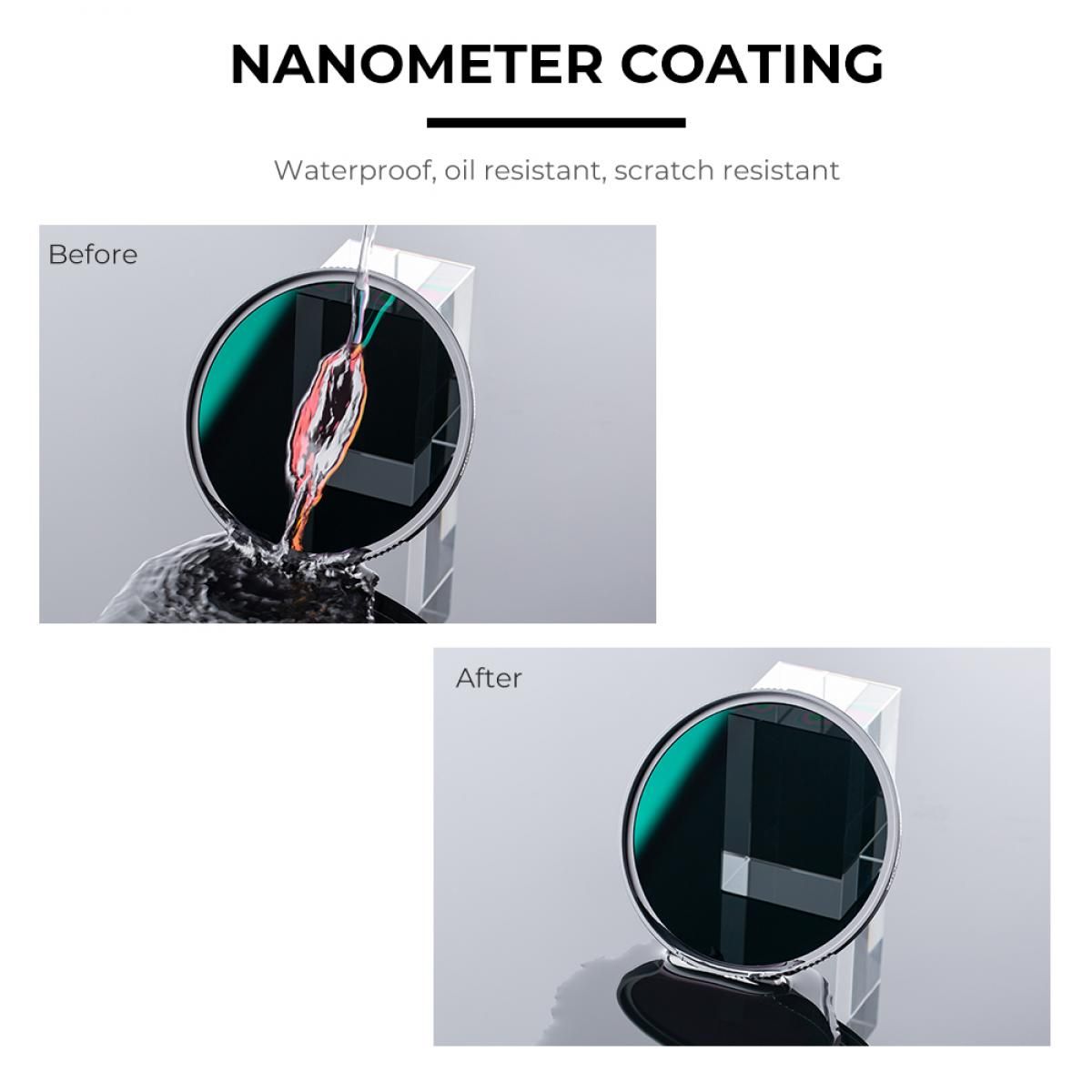 K&F Concept 77mm Nano-X ,Green Coated, Multi-Coated, Waterproof ND64 Filter - Image 5