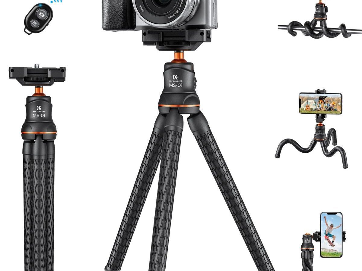 Alternative view of K&F Concept MS01 Mini Flexible Tripod For Cameras, Action Cameras, Phone with Bluetooth Remote Control (KF09.129)