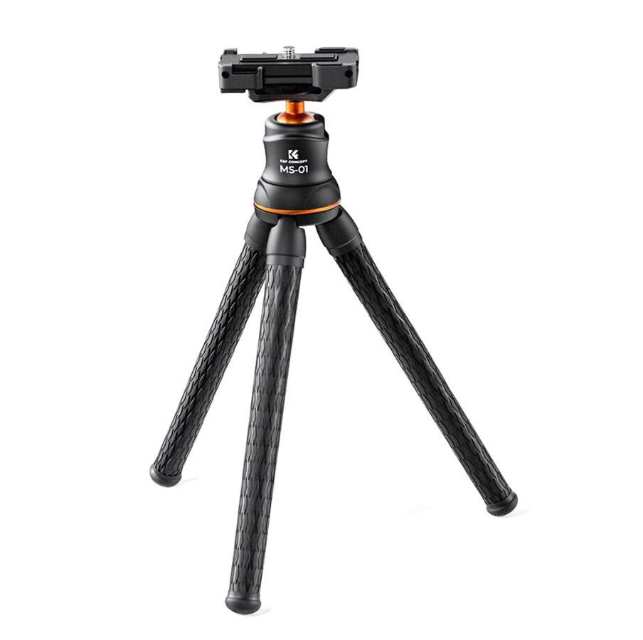 K&F Concept MS01 Mini Flexible Tripod For Cameras, Action Cameras, Phone with Bluetooth Remote Control (KF09.129)