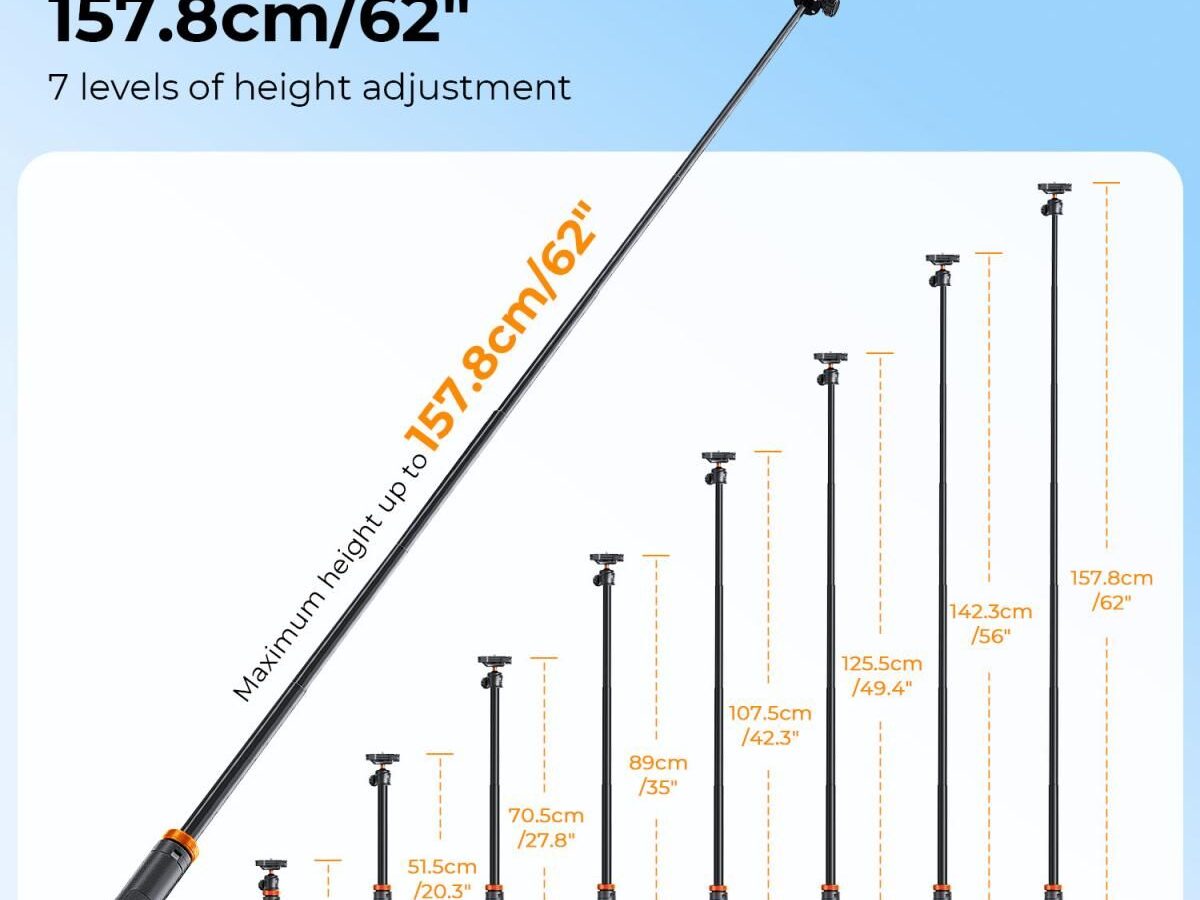 Alternative view of K&F Concept MS08 Tripod For Cameras, Action Cameras, Phone with Bluetooth Remote Control (KF09.127)