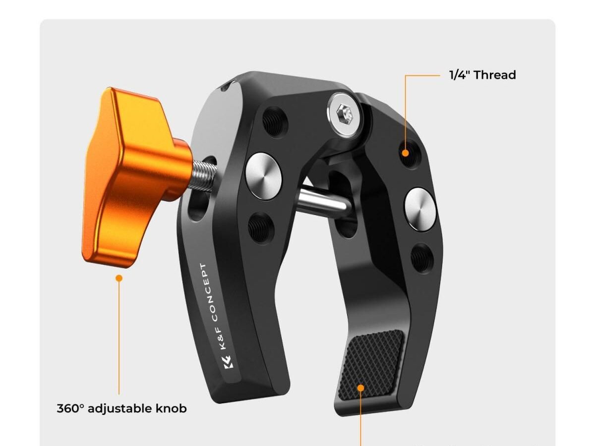 Alternative view of K&F Concept MS15 Super Clamp (KF31.081)