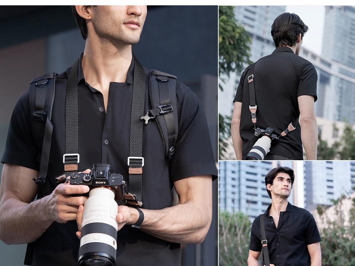 Alternative view of K&F Concept KF13.115V1 Camera Neck Strap with Quick Release Black-Grey