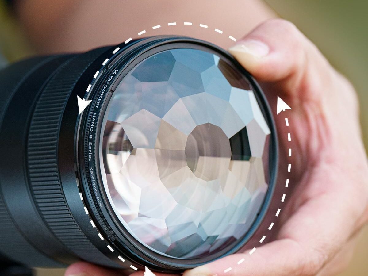 Alternative view of K&F Concept 77mm Kaleidoscope Lens Filter with 3pcs Cleaning Cloths Nano B Series