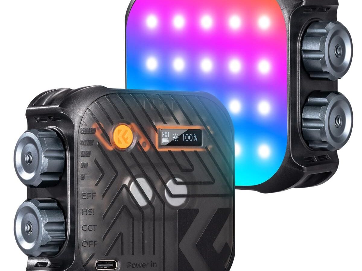 K&F Concept LS01RGB Portable RGB Bi-Color 2500K-9900K LED Light Black KF34.036