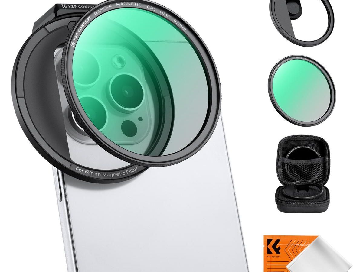 K&F Concept 67mm Clip-On Magnetic CPL Filter Kit For Mobile Phones KF01.2673