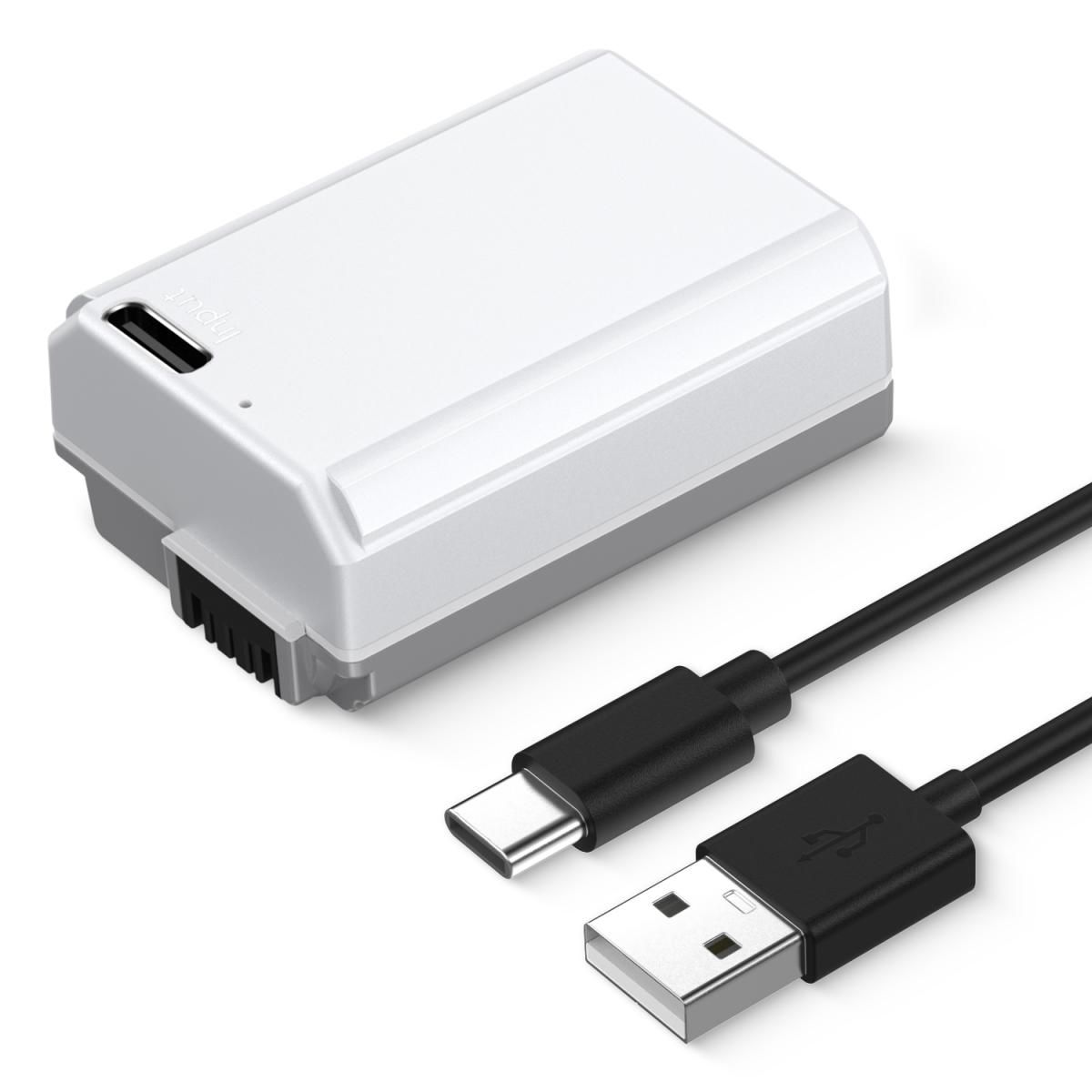 K&F Concept NP-FW50 1100mAh Battery With Type-C Fast Charging, Compatible with Sony (KF28.0026)