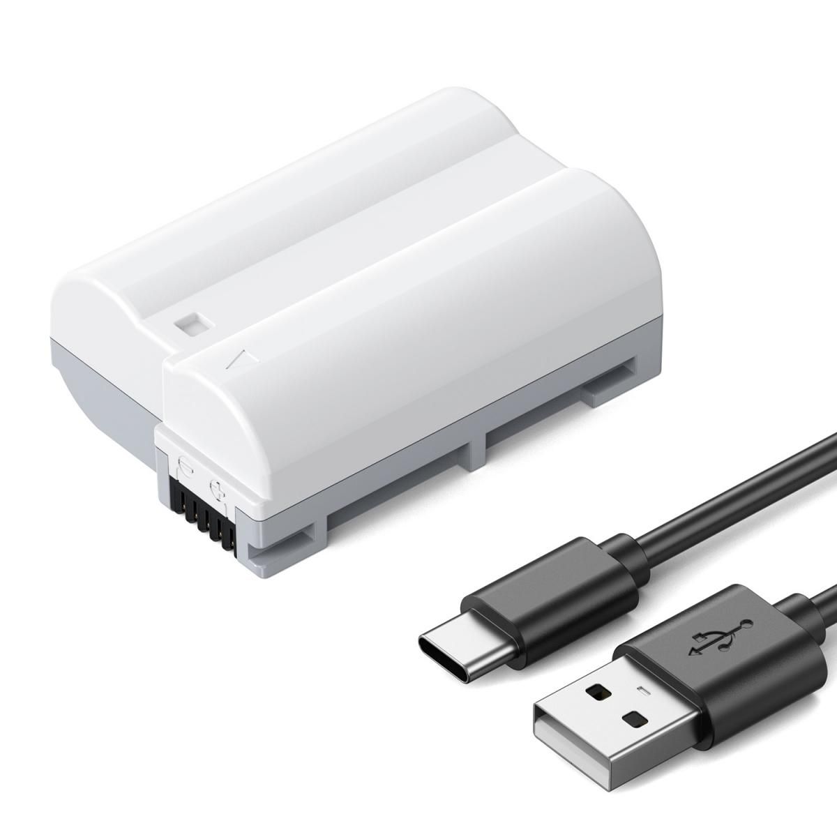 K&F Concept EN-EL15C 2600mAh Battery With Type-C Fast Charging, Compatible with Nikon (KF28.0041)