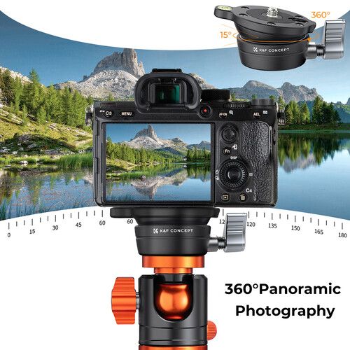 K&F Concept LB-60 Tripod Leveling Base Head (KF31.102) - Image 5