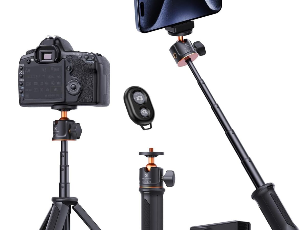 K&F Concept MS09 Selfie and Extention Deskop Tripod with Bluetooth Remote Control (KF09.128V3)