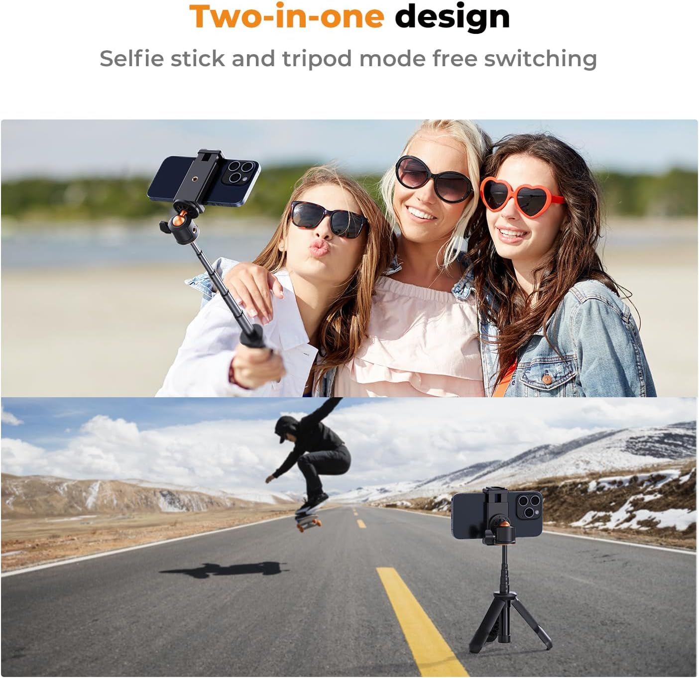 K&F Concept MS09 Selfie and Extention Deskop Tripod with Bluetooth Remote Control (KF09.128V3) - Image 5