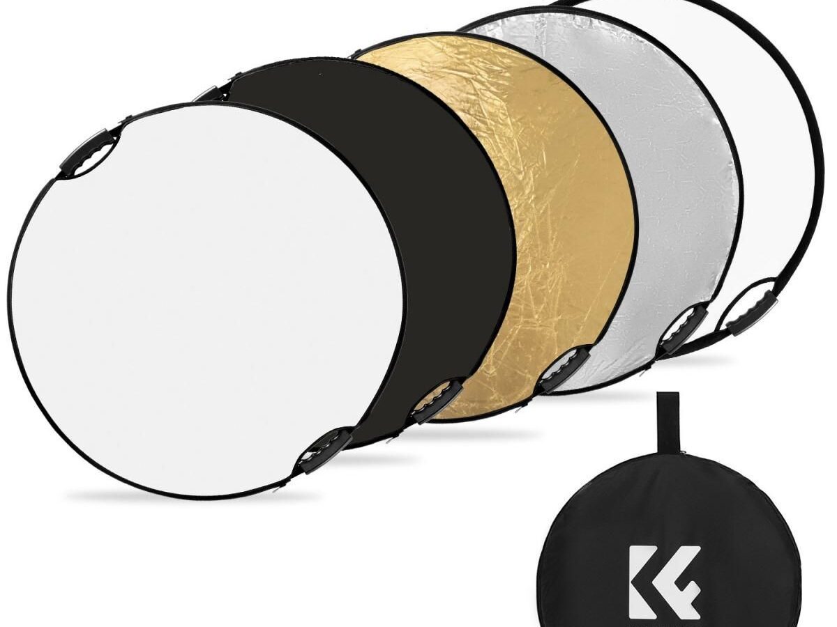K&F Concept 5-In-1 Reflector Disc With Grips ( Gold/Silver/Black/White/Translucent) 110cm KF18.0006