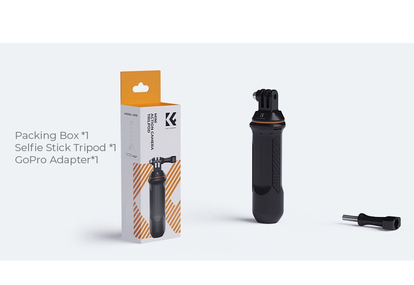 K&F Concept MS10 Selfie Stick Tripod 33.5cm Compatible with Akaso, Insta360, GoPro, DJI Action Camera KF09.133V3 - Image 5