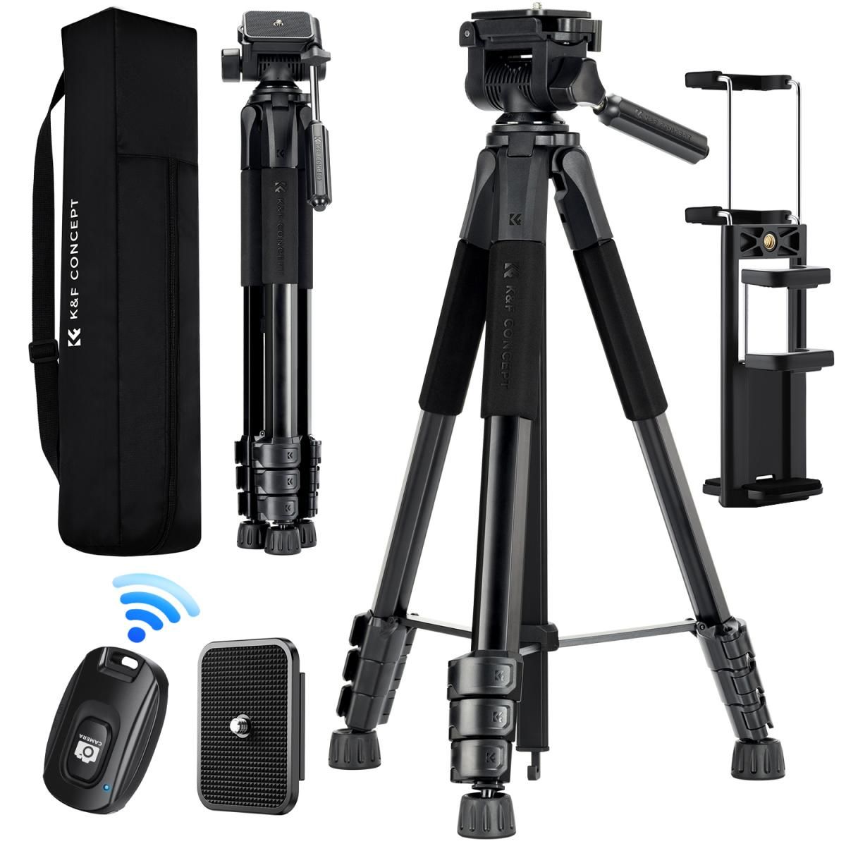 K&F Concept S254A3+BV01 Φωτογραφικό Τρίποδο με Tηλεχειριστήριο (KF09.154)