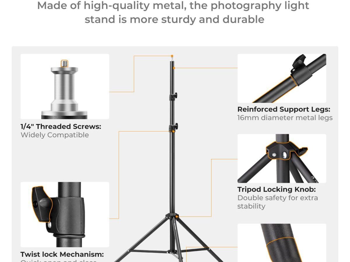 Alternative view of K&F Concept KF34.043 Light Stand 280cm