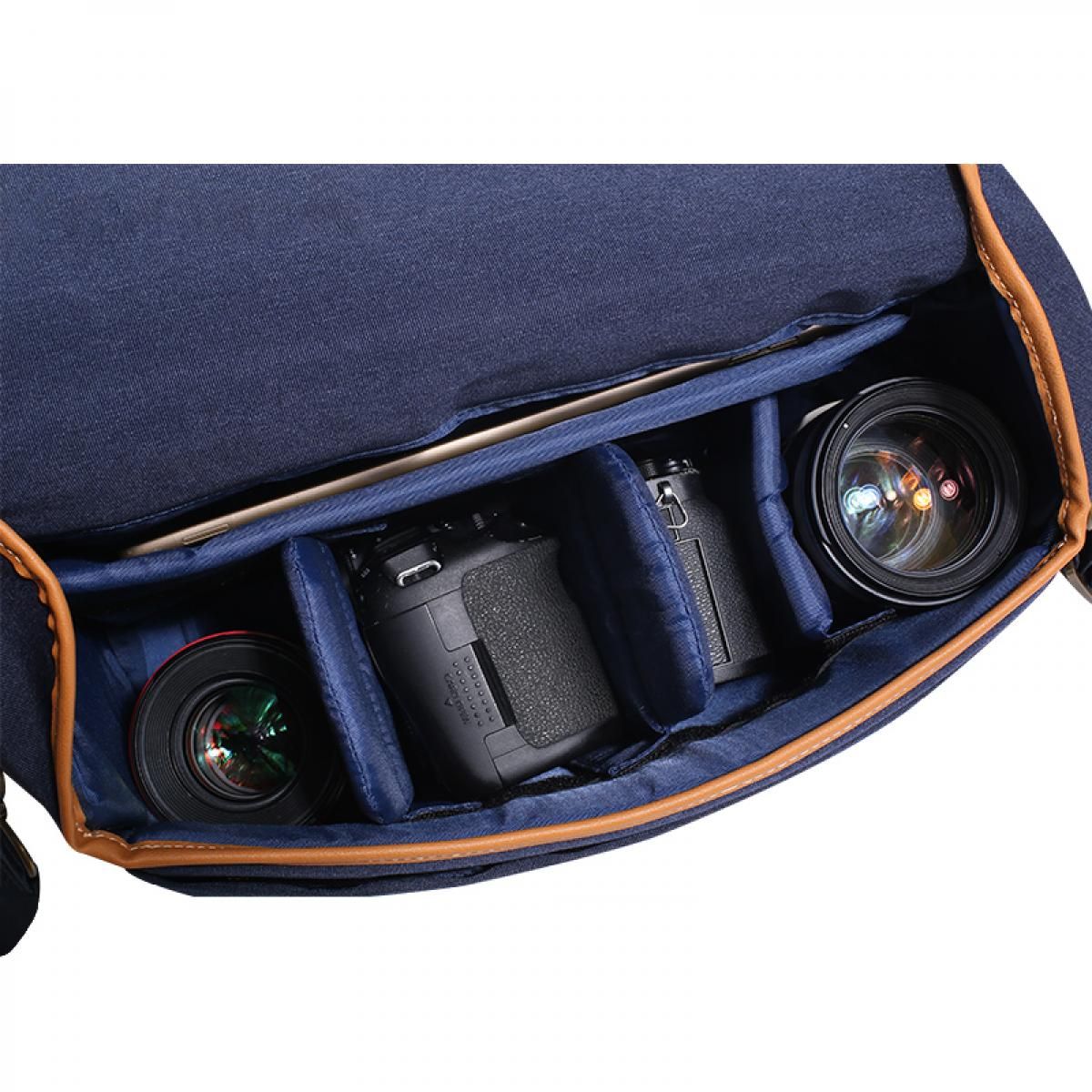 K&F Concept KF13.062V1 Τσάντα Φωτογραφικής Μηχανής Beta 10L - Sling Shoulder Bag για DSLR Urban Wander 04 (Μπλε) - Image 5