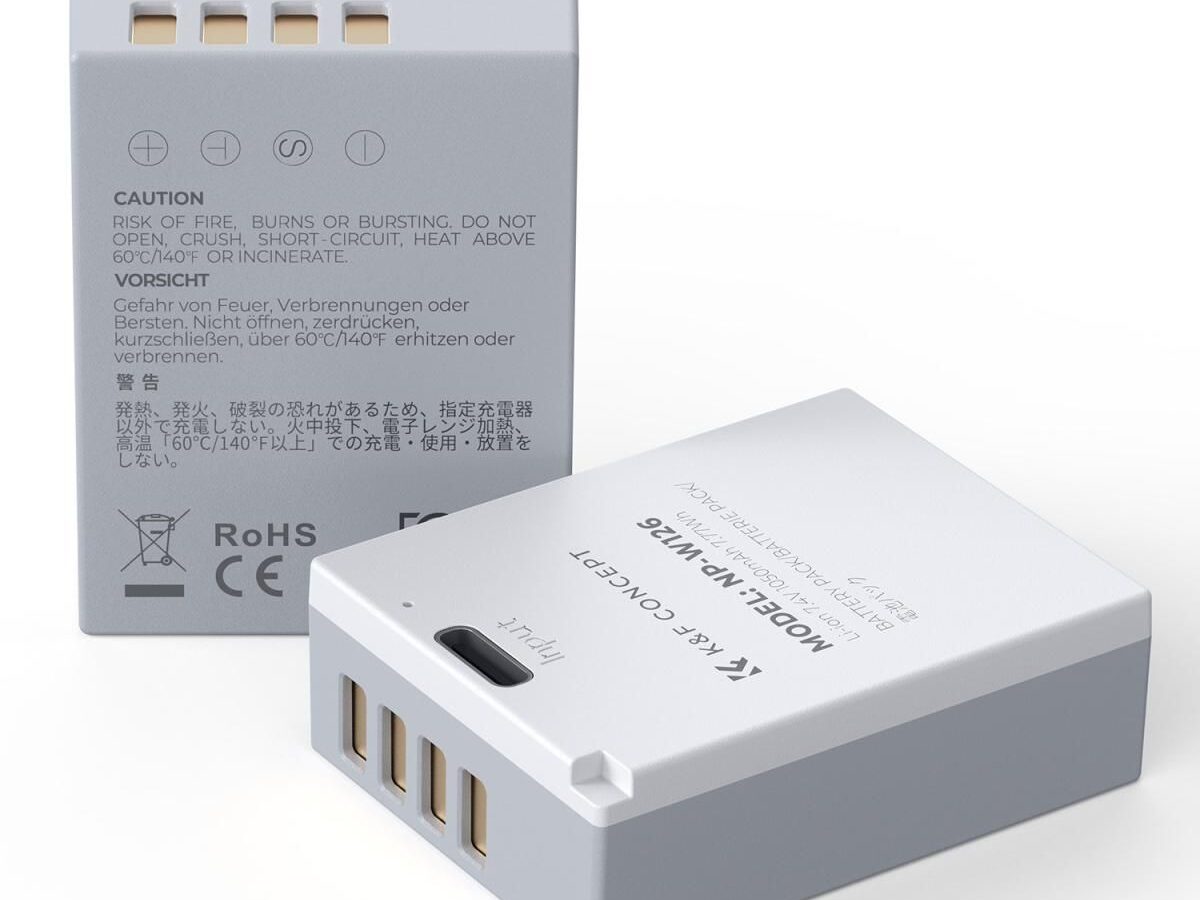 K&F Concept NP-W126/W126S 1050mAh με Γρήγορη Φόρτιση Type-C, Συμβατό με Fujifilm (KF28.0048)