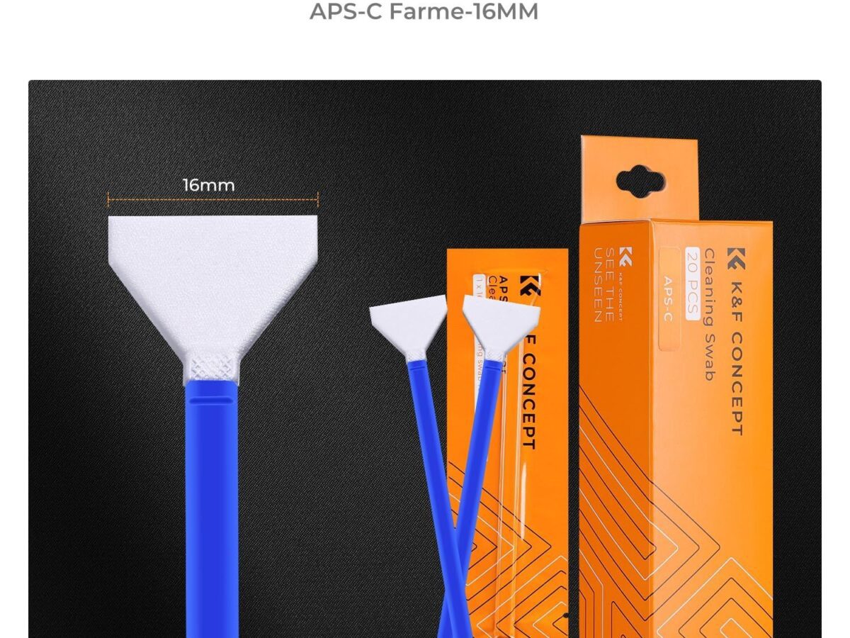 Alternative view of K&F Concept (SKU.1695) Cleaning Swabs for APS-C Sensor 16mm 20pcs/set