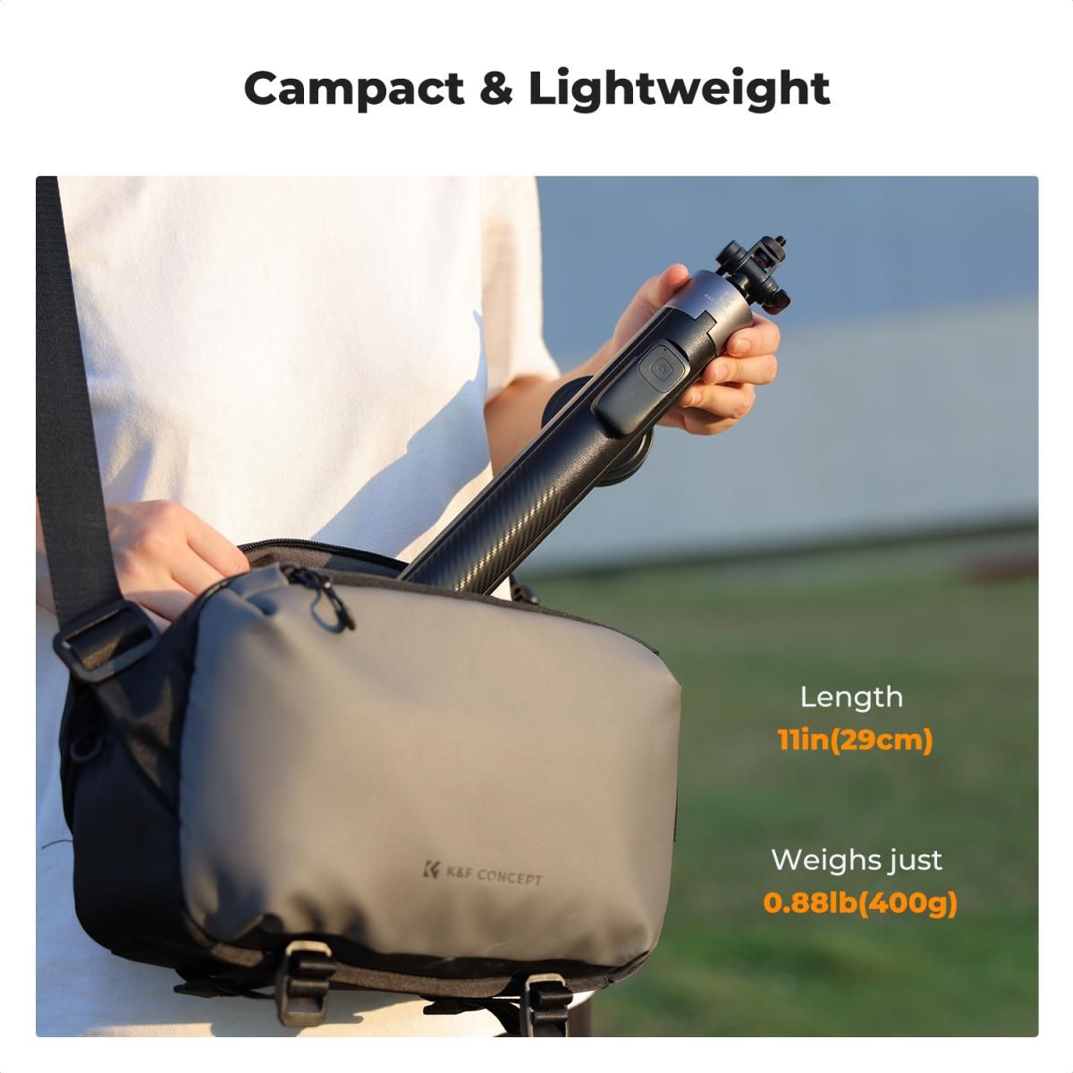 K&F Concept MS52 Magnetic Selfie Stick Τρίποδο με Τηλεχειριστήριο (KF15.0015) - Image 4