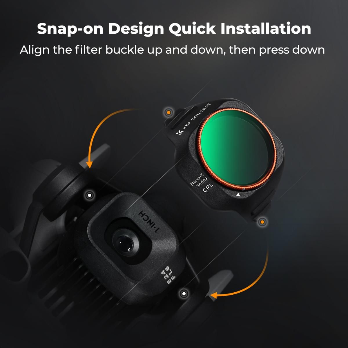 K&F Concept Circular Polarizers CPL Filter για το DJI Mini 5 Pro Drone (KF02.0002) - Image 3