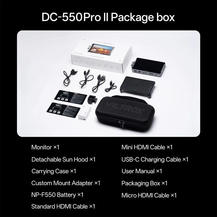 Viltrox DC-550 PRO II 5.5" Full HD HDMI On-Camera Monitor With Touchscreen and 4K Support - Image 5