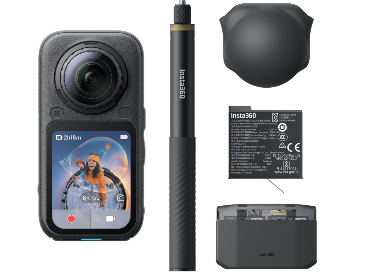 Insta360 X6 Essentials Bundle - 8K, 1" Sensors, Triple AI Chip, OLED Display, 360 Action Camera