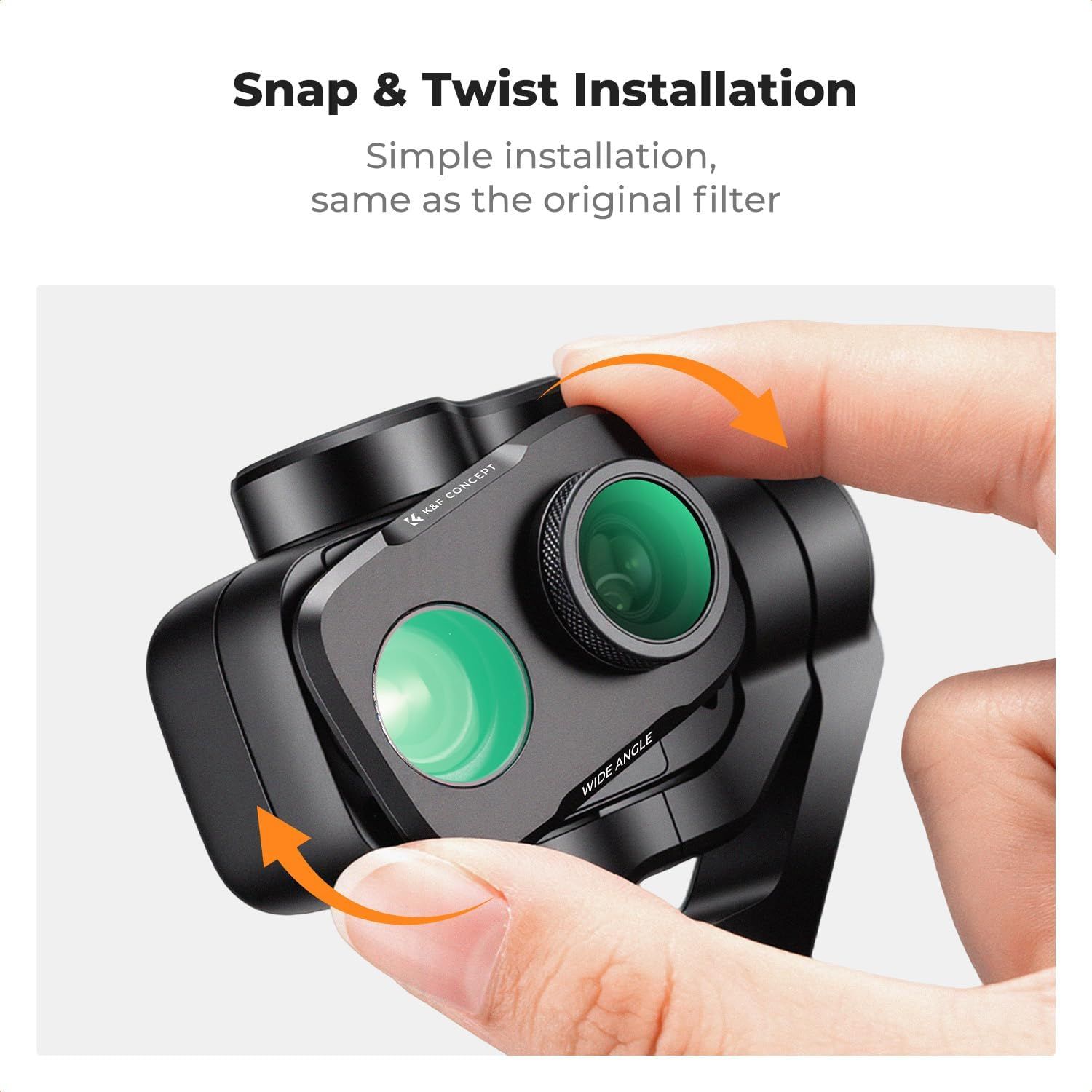 K&F Concept Magnetic Wide-Angle Filter and Screen protector for DJI Osmo Pocket 4P (KF0103.0502.0030) - Image 2