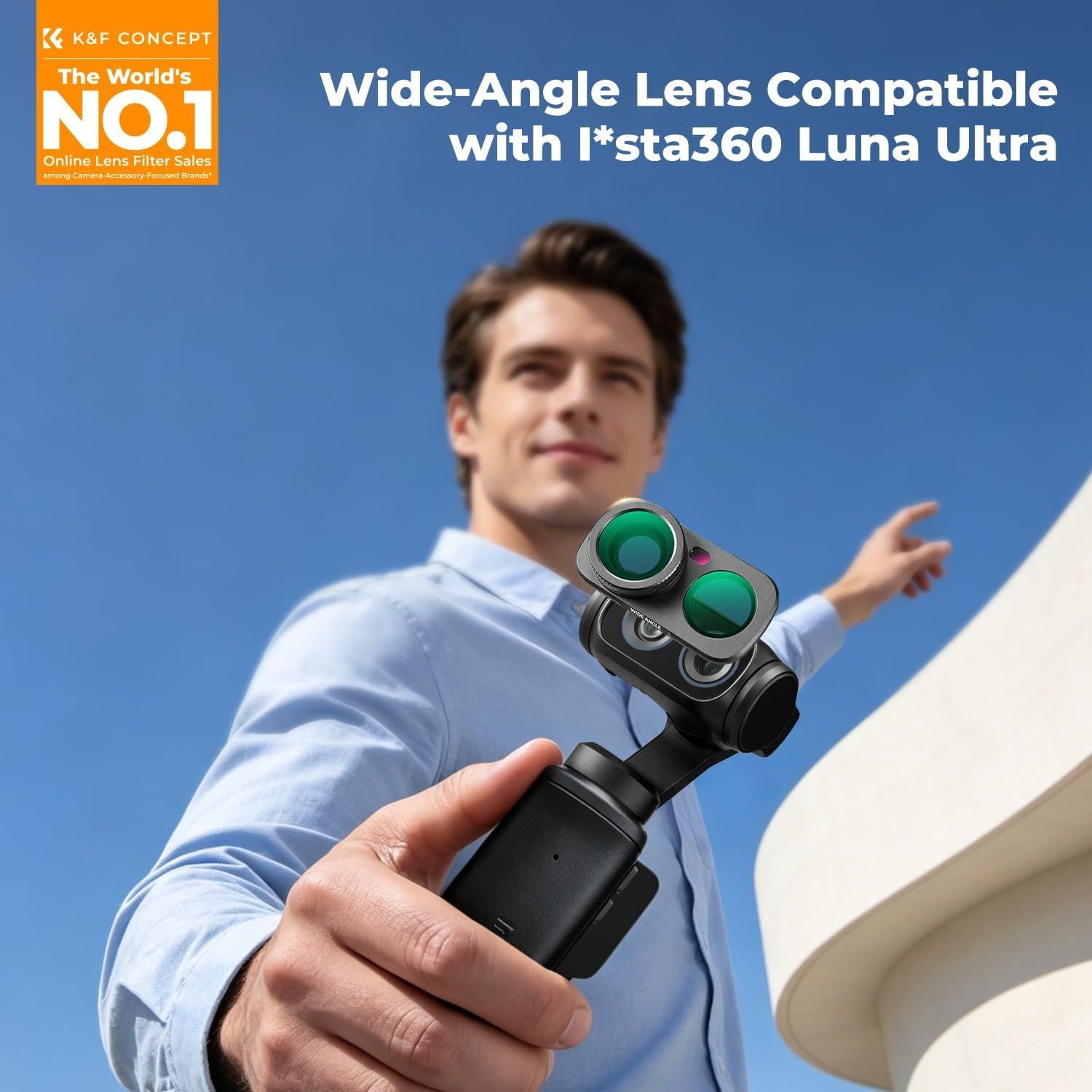 K&F Concept Magnetic Wide-Angle Filter and Screen protector for Insta360 Luna Ultra (KF0103.0508.0010) - Image 2