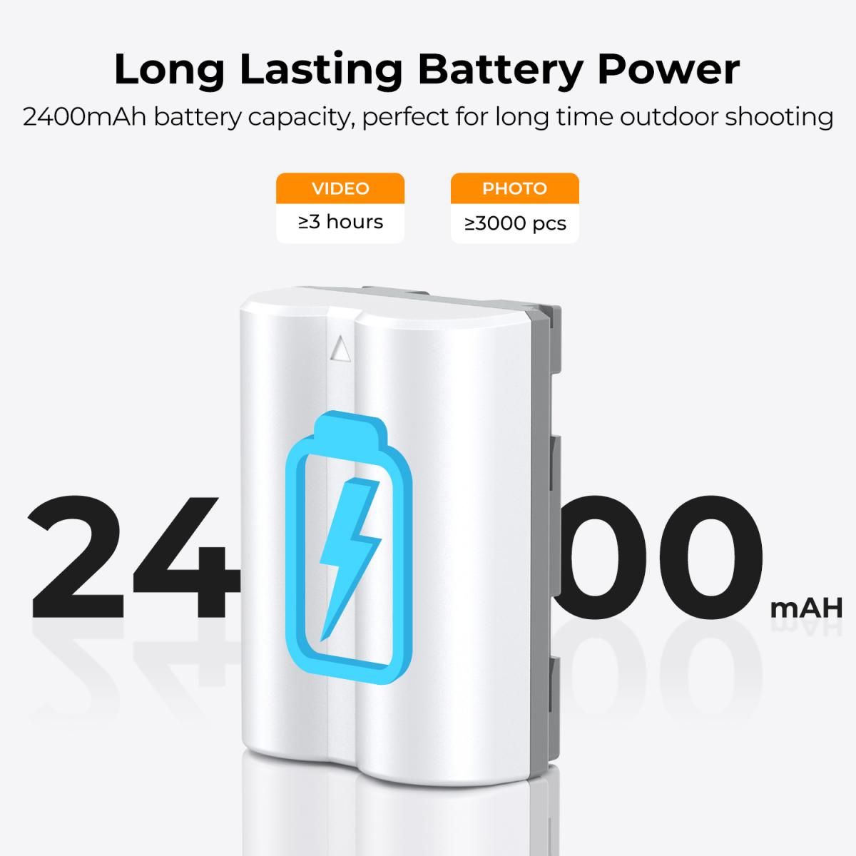K&F Concept Σετ 2 Μπαταριών NP-W235 2400mAh με Ταχεία Φόρτιση USB-C για Fujifilm X-T5 (KF28.0025S1) - Image 4