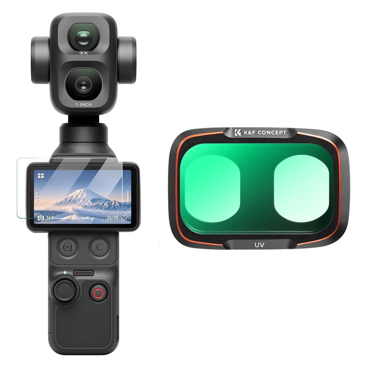 K&F Concept UV Filter Kit για DJI Osmo Pocket 4P/Xtra Muse2 Pro (KF0103.0302.0010)