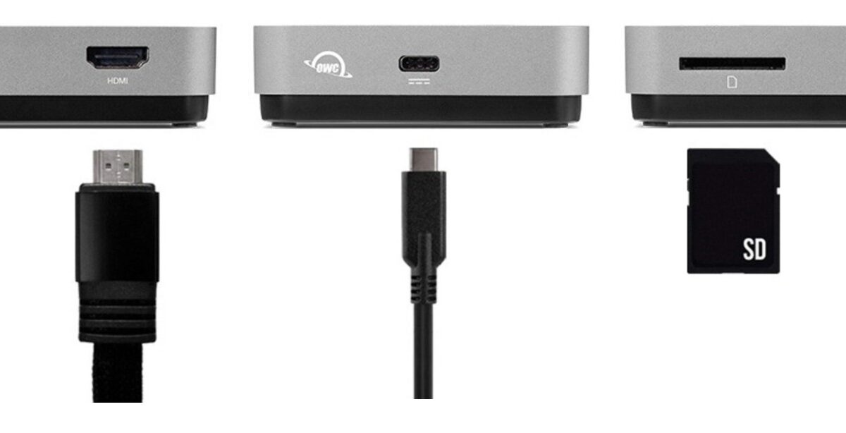 Alternative view of OWC USB-C Travel Dock E USB-C Docking Station με HDMI 4K PD Ethernet Γκρι